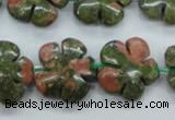 CUG74 15.5 inches 20mm carved flower unakite gemstone beads