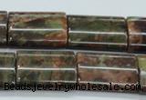 CUJ09 15.5 inches 18*25mm flat tube autumn jasper gemstone beads