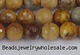 CVJ23 15.5 inches 8mm faceted round venus jasper beads wholesale