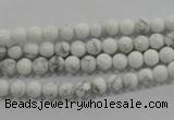 CWB200 15.5 inches 4mm round natural white howlite beads wholesale