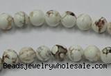 CWB310 15.5 inches 4mm round howlite turquoise beads wholesale