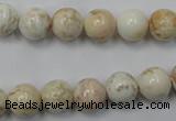 CWB314 15.5 inches 12mm round natural howlite turquoise beads