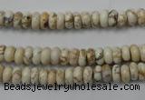 CWB320 15.5 inches 3*6mm rondelle natural howlite turquoise beads