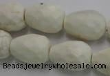 CWB338 15.5 inches 15*22mm faceted teardrop howlite turquoise beads