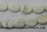 CWB352 15.5 inches 10*14mm oval howlite turquoise beads wholesale