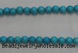 CWB552 15.5 inches 4mm round howlite turquoise beads wholesale