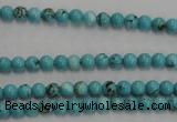 CWB553 15.5 inches 4mm round howlite turquoise beads wholesale