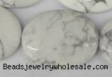 CWB60 15.5 inches 30*40mm oval natural white howlite beads wholesale