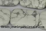 CWB61 15.5 inches 25*35mm rectangle natural white howlite beads