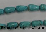 CWB675 15.5 inches 8*14mm teardrop howlite turquoise beads wholesale