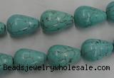 CWB676 15.5 inches 10*15mm teardrop howlite turquoise beads wholesale