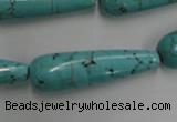 CWB679 15.5 inches 10*38mm teardrop howlite turquoise beads wholesale