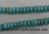 CWB682 15.5 inches 3*7mm rondelle howlite turquoise beads wholesale