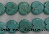 CWB716 15.5 inches 14*14mm heart howlite turquoise beads wholesale