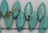 CWB755 Top-drilled 10*24mm marquise howlite turquoise beads wholesale