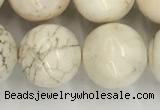 CWB805 15.5 inches 14mm round white howlite turquoise beads