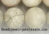 CWB806 15.5 inches 16mm round white howlite turquoise beads