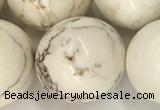 CWB809 15.5 inches 22mm round white howlite turquoise beads