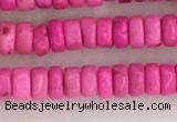 CWB822 15.5 inches 2*4mm tyre howlite turquoise beads wholesale