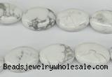 CWB85 15.5 inches 13*18mm oval natural white howlite beads