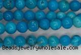 CWB856 15.5 inches 3mm round howlite turquoise beads wholesale