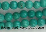 CWB863 15.5 inches 4mm round howlite turquoise beads wholesale