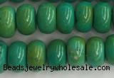 CWB899 15.5 inches 4*6mm rondelle howlite turquoise beads