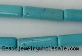 CWB915 15.5 inches 4*13mm tube howlite turquoise beads wholesale