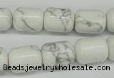 CWB94 15.5 inches 12*16mm drum natural white howlite beads