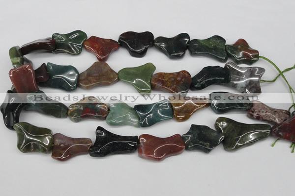 CWG03 15.5 inches 25*33mm wavy freeform Indian agate gemstone beads