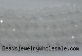 CWH02 15.5 inches 6mm faceted round white jade beads wholesale