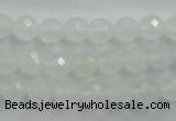 CWH03 15.5 inches 8mm faceted round white jade beads wholesale