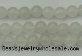 CWH50 15.5 inches 4mm round white jade beads wholesale