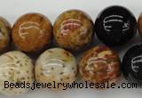 CWJ284 15.5 inches 16mm round wood jasper gemstone beads wholesale