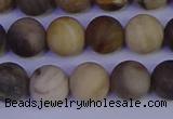 CWJ413 15.5 inches 10mm round matte wood jasper beads wholesale