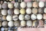 CWJ446 15.5 inches 16mm round matte wood jasper beads wholesale