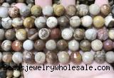 CWJ453 15.5 inches 10mm faceted round wood jasper beads wholesale