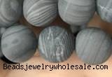 CWJ559 15.5 inches 10mm round matte coffee wood jasper beads wholesale