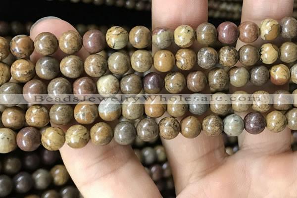 CWJ563 15.5 inches 6mm round wood jasper beads wholesale