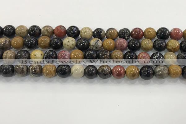 CWJ582 15.5 inches 9mm round wooden jasper beads wholesale