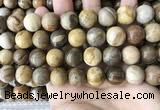 CWJ595 15.5 inches 14mm round wood jasper beads wholesale