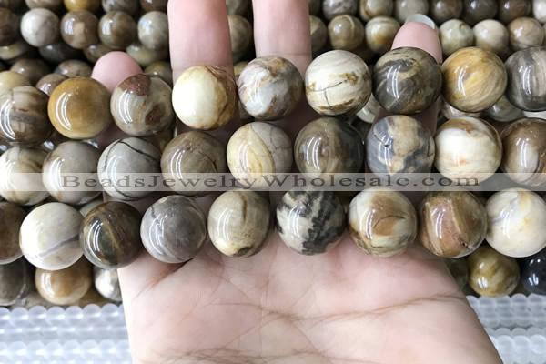 CWJ596 15.5 inches 16mm round wood jasper beads wholesale