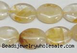 CYC02 15.5 inches 15*20mm oval yellow crystal quartz beads