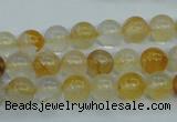 CYC102 15.5 inches 8mm round yellow crystal quartz beads