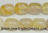 CYC15 15.5 inches 14*17mm drum yellow crystal quartz beads