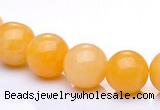 CYJ03 16 inches 8mm round yellow jade gemstone beads Wholesale