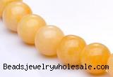 CYJ05 12mm round 16 inches yellow jade gemstone beads Wholesale