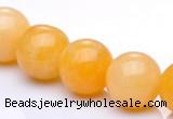 CYJ07 16mm round 16 inches yellow jade gemstone beads Wholesale