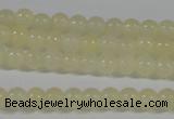 CYJ159 15.5 inches 4mm round yellow jade beads wholesale