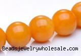 CYJ16 16mm round 16 inches yellow jade gemstone beads Wholesale